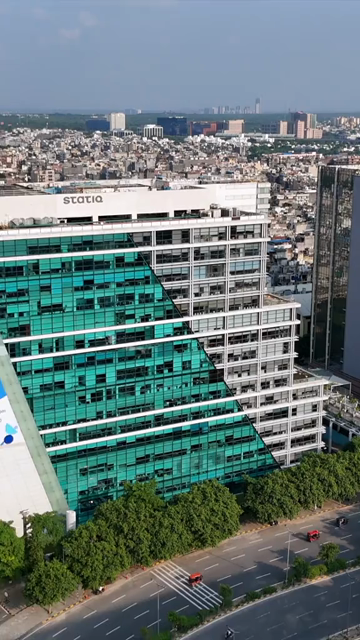 Vertical Aerial View of Gurugram Cyber City India