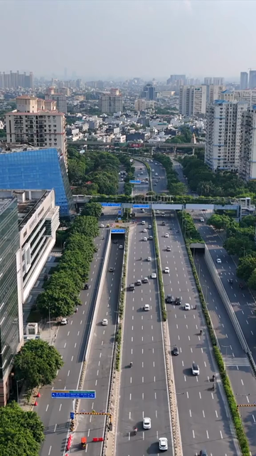 Vertical Aerial View of Gurugram Cyber City India