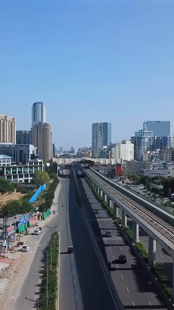 Vertical Aerial View of Gurugram During COVID 19 Lockdown India