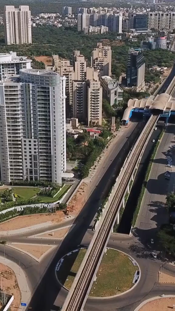 Vertical Aerial View of Gurugram During COVID 19 Lockdown India