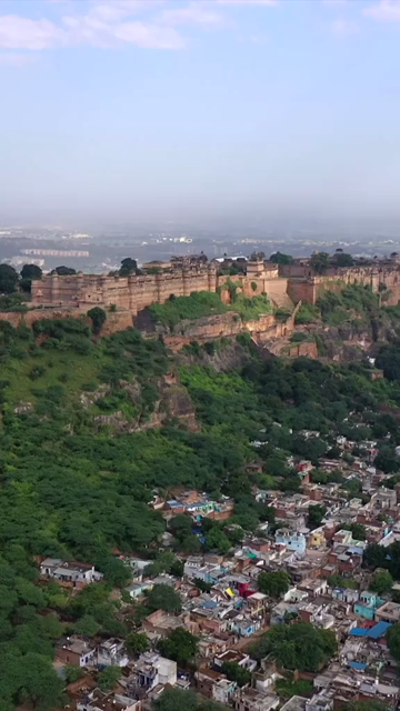 Vertical Aerial View of Gwalior Fort Madhya Pradesh India