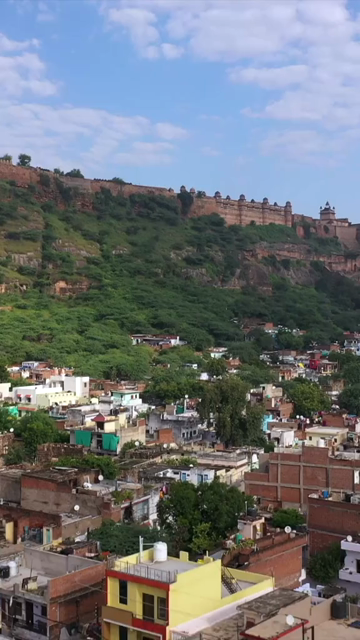 Vertical Aerial View of Gwalior Fort Madhya Pradesh India