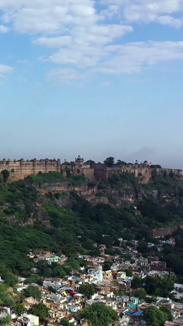Vertical Aerial View of Gwalior Fort Madhya Pradesh India