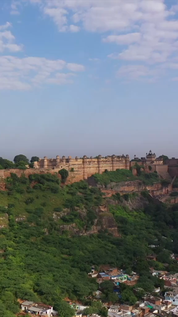 Vertical Aerial View of Gwalior Fort Madhya Pradesh India