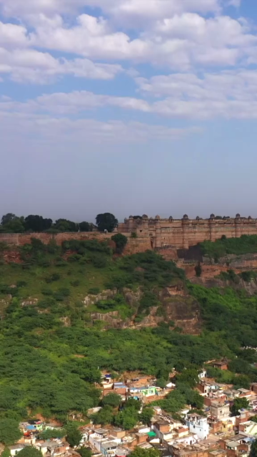 Vertical Aerial View of Gwalior Fort Madhya Pradesh India