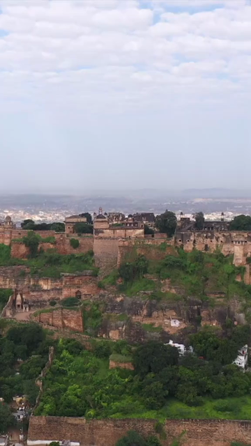 Vertical Aerial View of Gwalior Fort Madhya Pradesh India
