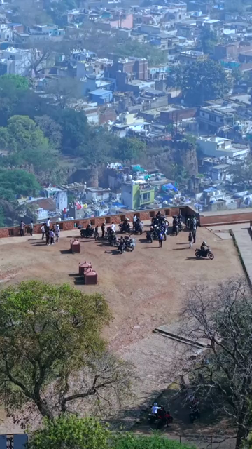 Vertical Aerial View of Gwalior Fort Madhya Pradesh India