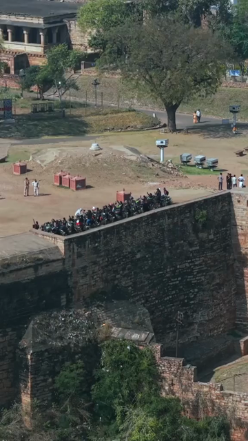 Vertical Aerial View of Gwalior Fort Madhya Pradesh India