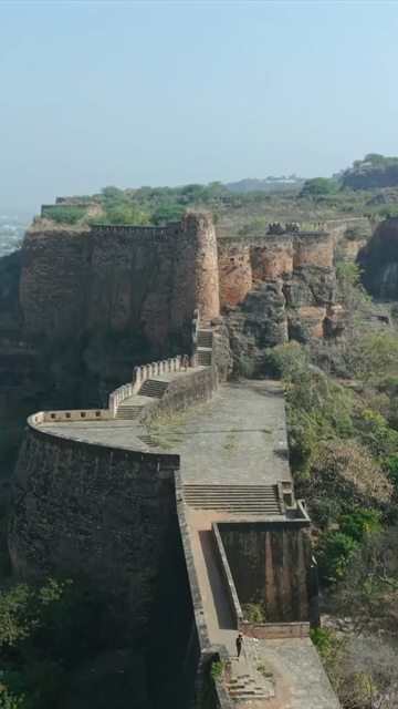 Vertical Aerial View of Gwalior Fort Madhya Pradesh India