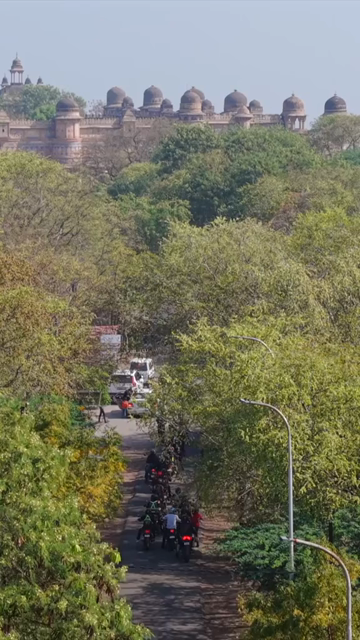 Vertical Aerial View of Gwalior Fort Madhya Pradesh India
