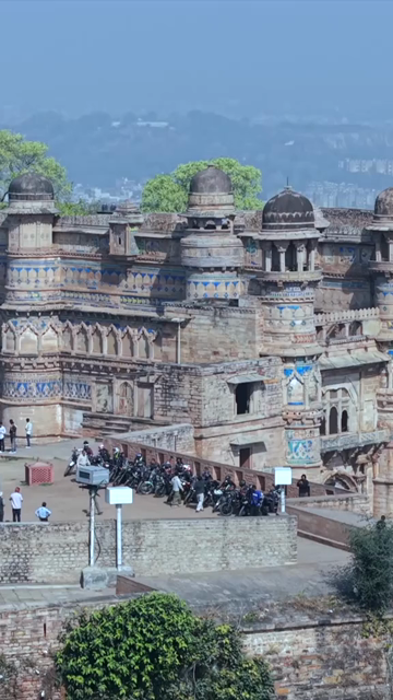 Vertical Aerial View of Gwalior Fort Madhya Pradesh India