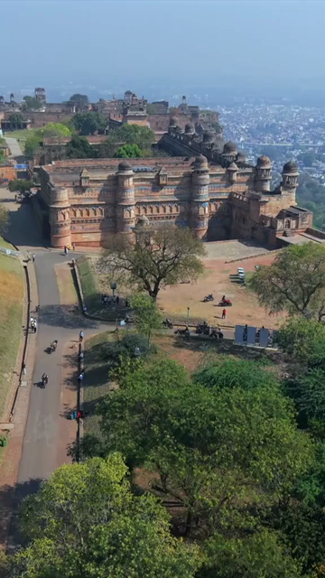 Vertical Aerial View of Gwalior Fort Madhya Pradesh India