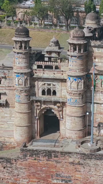 Vertical Aerial View of Gwalior Fort Madhya Pradesh India