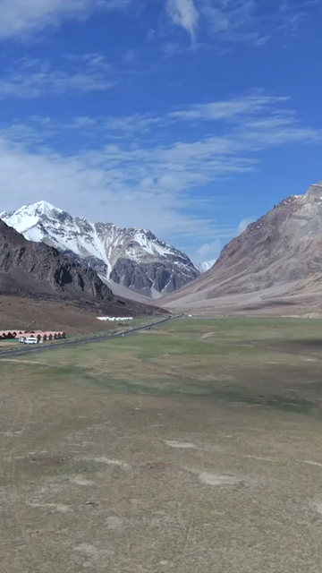 Vertical Aerial View of High Altitude Landscape in Ladakh India