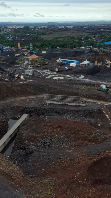 Vertical Aerial View of Highway Bridge Construction Jabalpur, Madhya Pradesh, India