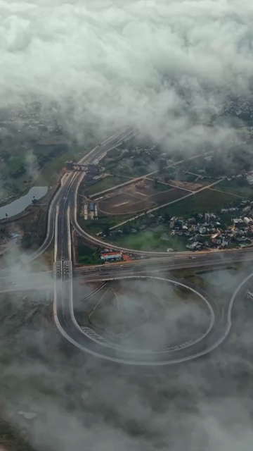 Vertical Aerial View of Highway Infrastructure in Cuttack, Odisha, India