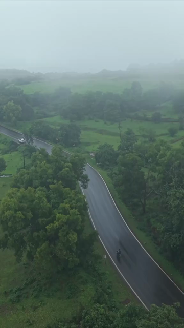 Vertical Aerial View of Lush Green Hills and Winding Roads in Ratnagiri Maharashtra India