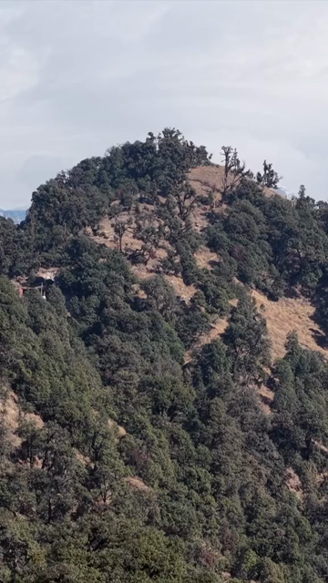 Vertical Aerial View of Himalayan Mountain Range near Deoria Tal Uttarakhand India