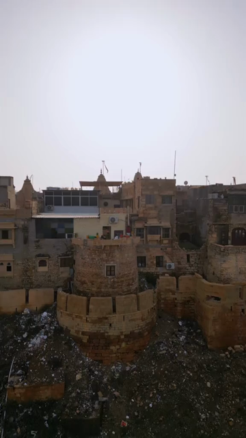 Vertical Aerial View of Historic Jaisalmer Fort, Rajasthan, India