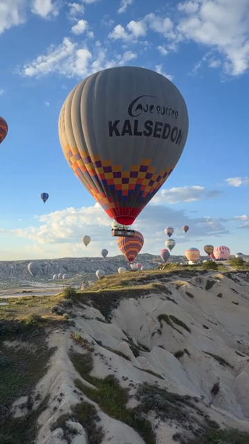 1st June 2026 : Vertical Aerial View of Hot Air Balloons Over Cappadocia Turkey