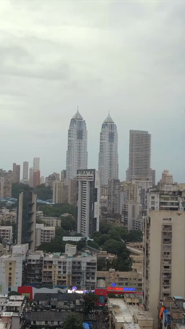 Vertical Aerial View of Imperial Towers and Mumbai Cityscape Maharashtra