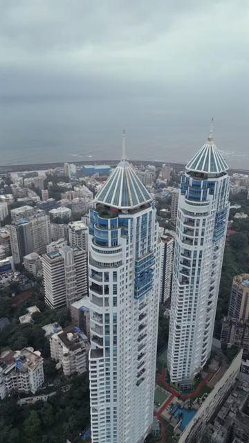Vertical Aerial View of Imperial Towers and Mumbai Cityscape Maharashtra