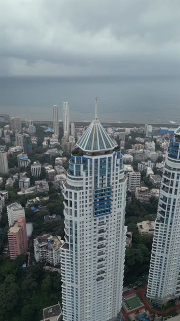 Vertical Aerial View of Imperial Towers and Mumbai Cityscape Maharashtra