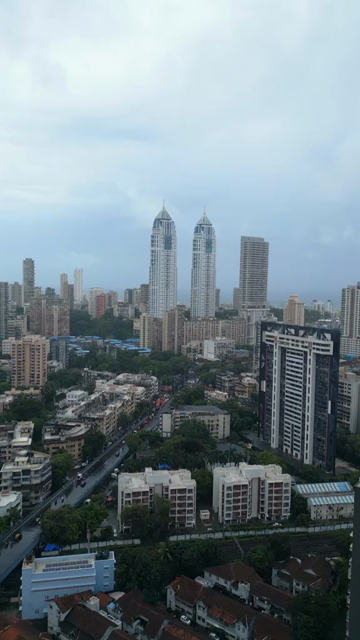 Vertical Aerial View of Imperial Towers and Mumbai Cityscape Maharashtra