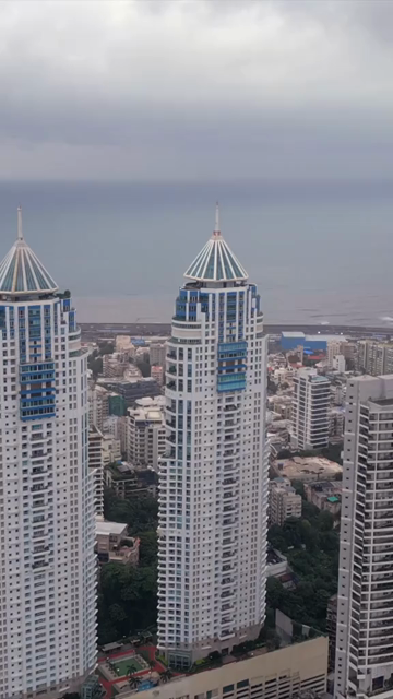 Vertical Aerial View of Imperial Towers and Mumbai Cityscape Maharashtra