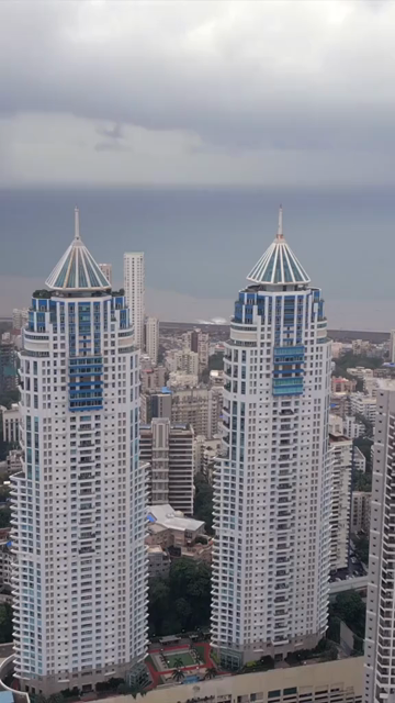 Vertical Aerial View of Imperial Towers and Mumbai Cityscape Maharashtra