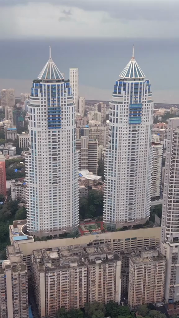 Vertical Aerial View of Imperial Towers and Mumbai Cityscape Maharashtra