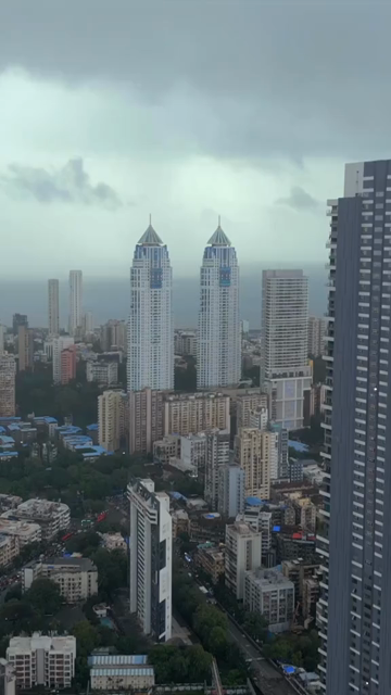 Vertical Aerial View of Imperial Towers and Mumbai Cityscape Maharashtra
