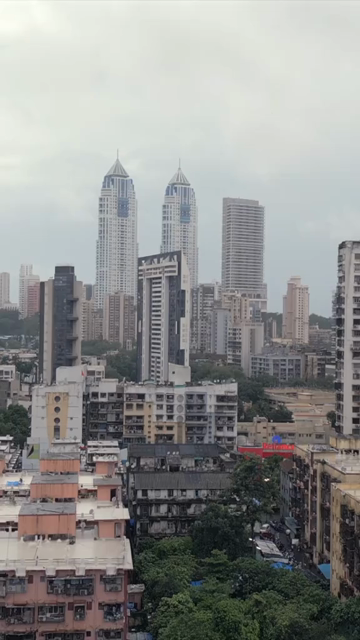 Vertical Aerial View of Imperial Towers and Mumbai Cityscape Maharashtra