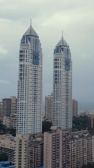 Vertical Aerial View of Imperial Towers and Mumbai Cityscape Maharashtra