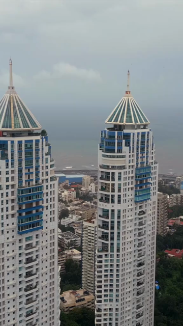Vertical Aerial View of Imperial Towers and Mumbai Cityscape Maharashtra