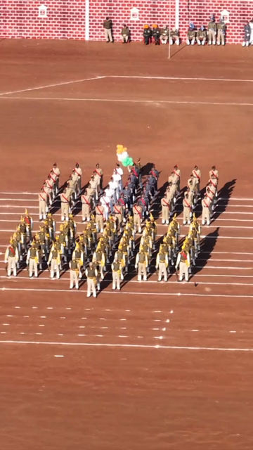 Vertical Aerial View of Independence Day Parade at Lal Parade Ground Bhopal