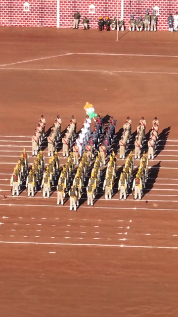 Vertical Aerial View of Independence Day Parade at Lal Parade Ground Bhopal
