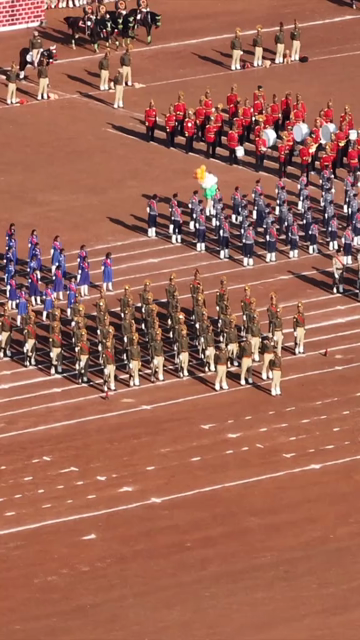 Vertical Aerial View of Independence Day Parade at Lal Parade Ground Bhopal