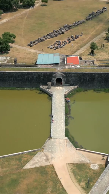 Vertical Aerial View of Jaffna Fort and Jaffna Lagoon Sri Lanka