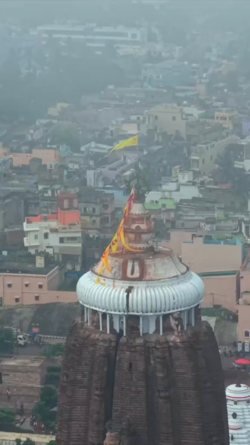 Vertical Aerial View of Jagannath Temple in Puri, Odisha, India
