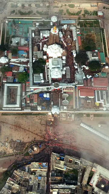 Vertical Aerial View of Jagannath Temple in Puri, Odisha, India