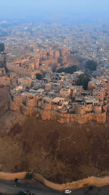 Vertical Aerial View of Jaisalmer Fort Rajasthan India