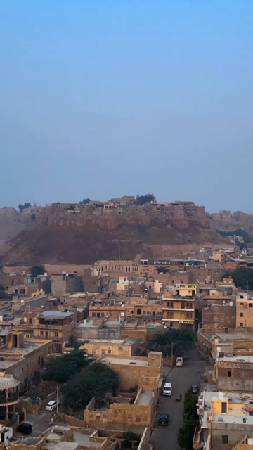 Vertical Aerial View of Jaisalmer Fort Rajasthan India