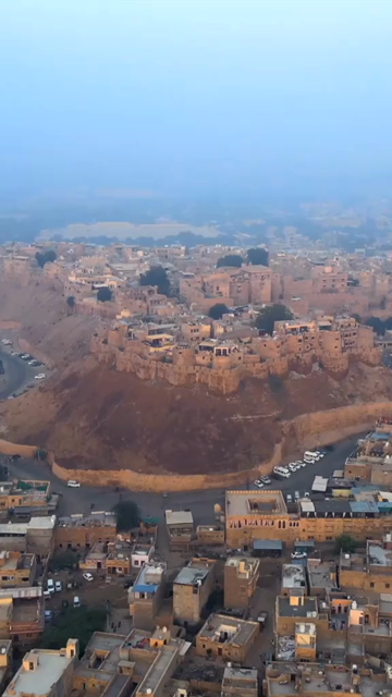 Vertical Aerial View of Jaisalmer Fort Rajasthan India