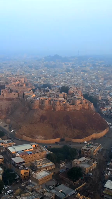 Vertical Aerial View of Jaisalmer Fort Rajasthan India