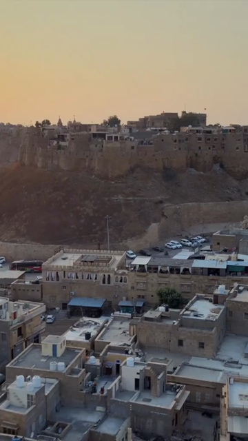 Vertical Aerial View of Jaisalmer Fort Rajasthan India