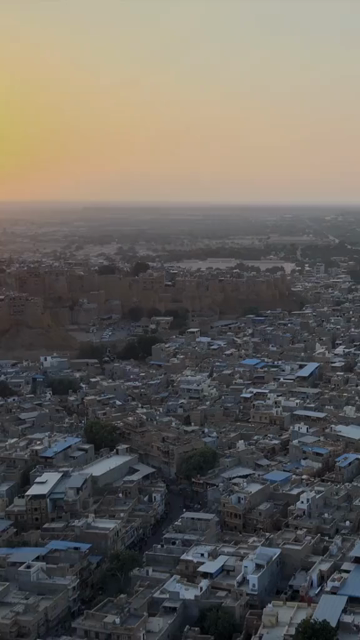 Vertical Aerial View of Jaisalmer Fort Rajasthan India