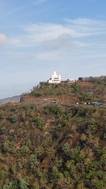 Vertical Aerial View of Jam Gate and Hilltop Temple Mhow Madhya Pradesh