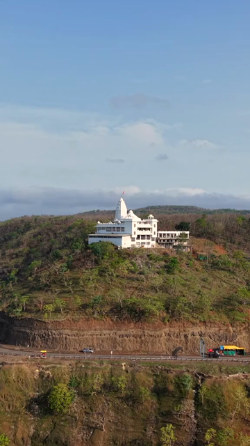 Vertical Aerial View of Jam Gate and Hilltop Temple Mhow Madhya Pradesh