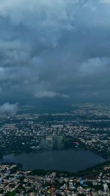 Vertical Aerial View of Kaliyasot Dam Reservoir and Bhopal City, Madhya Pradesh